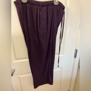 3X dark purple ribbed knit pants